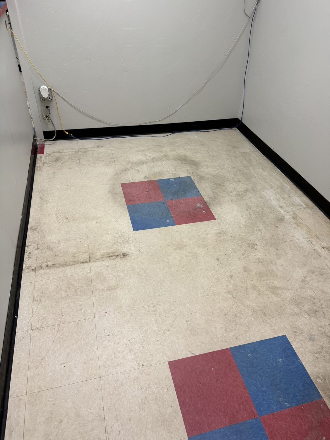 Commercial tile before cleaning